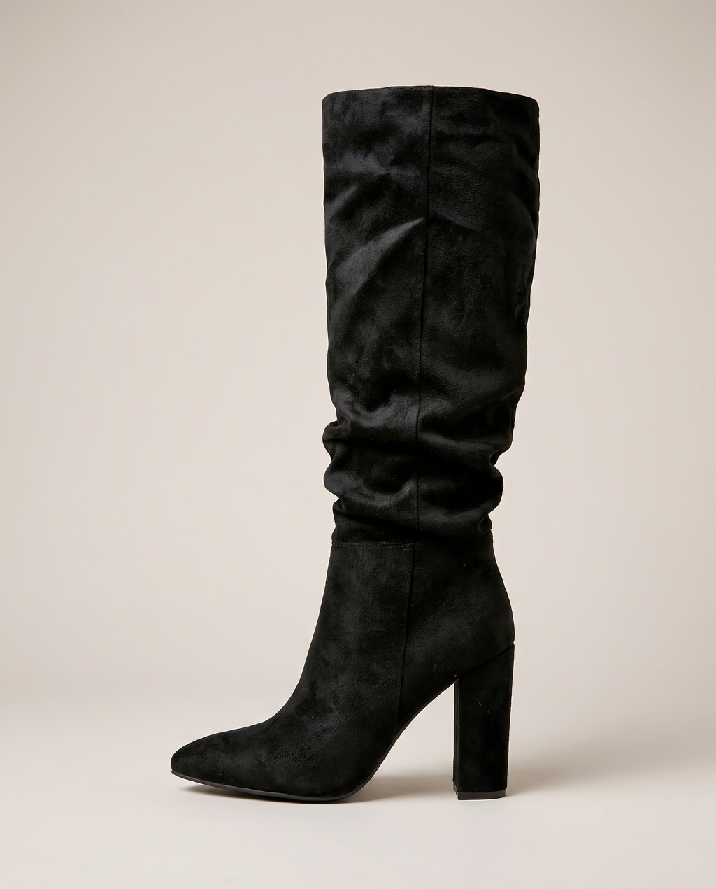 Aveline | Women's Faux Leather Heeled Riding Boots Knee-High Boots