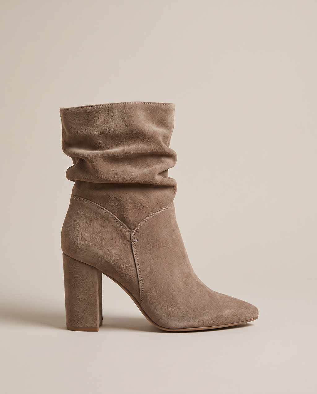 Aveline | Women's Faux Suede Heeled Ankle Boots Pointed-Toe Boots