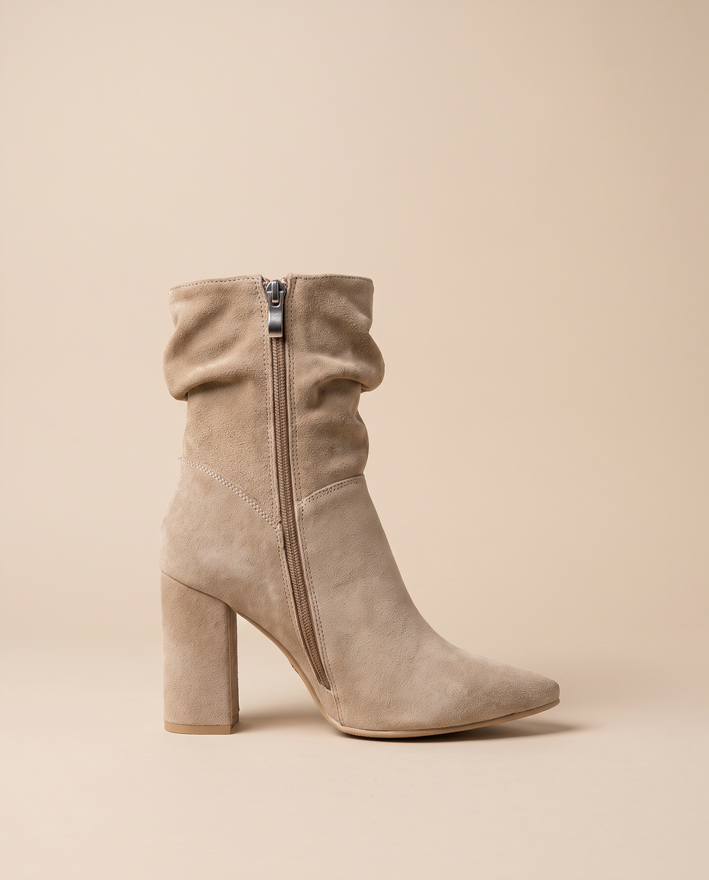 Aveline | Women's Faux Suede Heeled Ankle Boots Pointed-Toe Boots