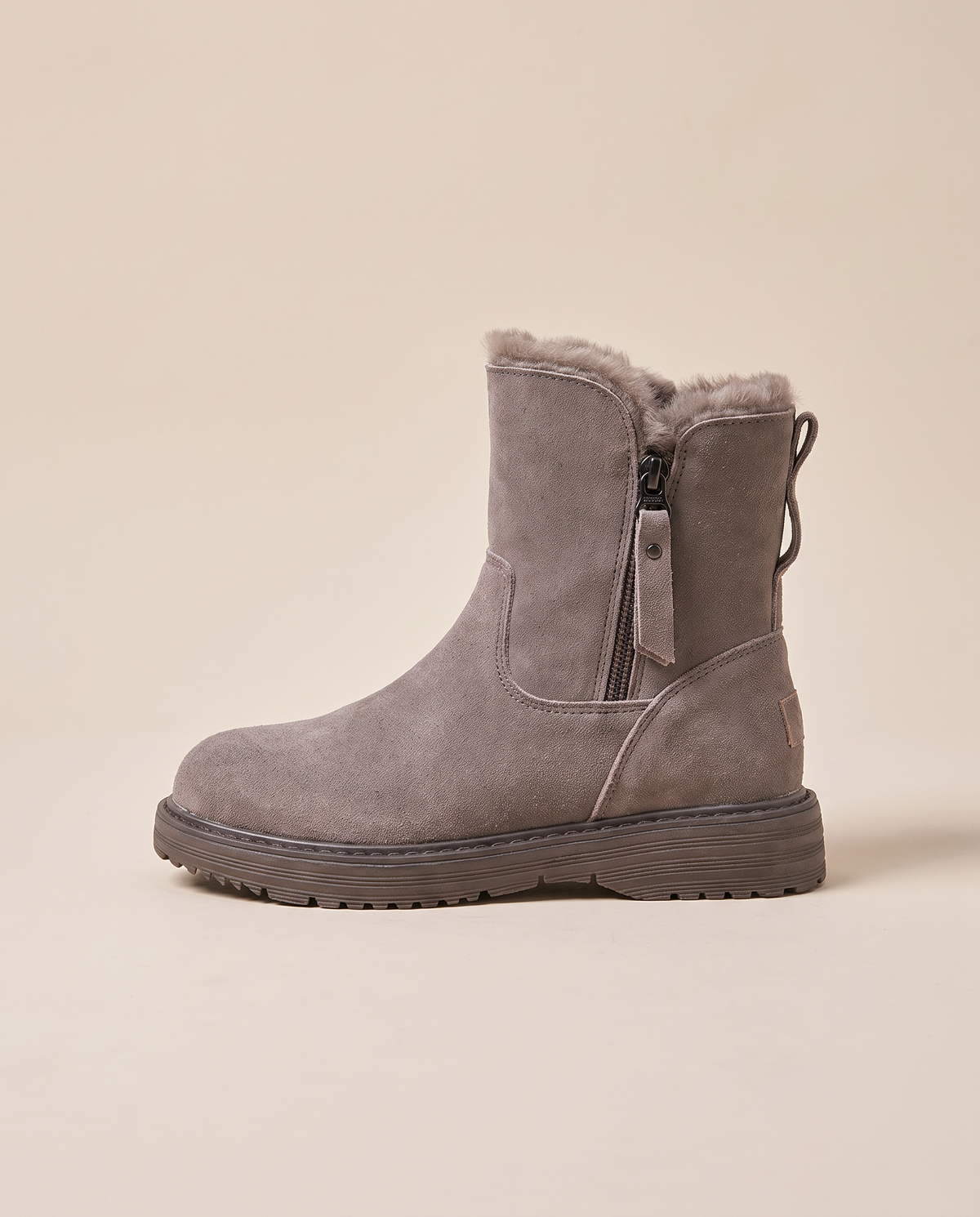 Margaux | Women's Leather Combat Ankle Boots Lace-Up Stitched Boots