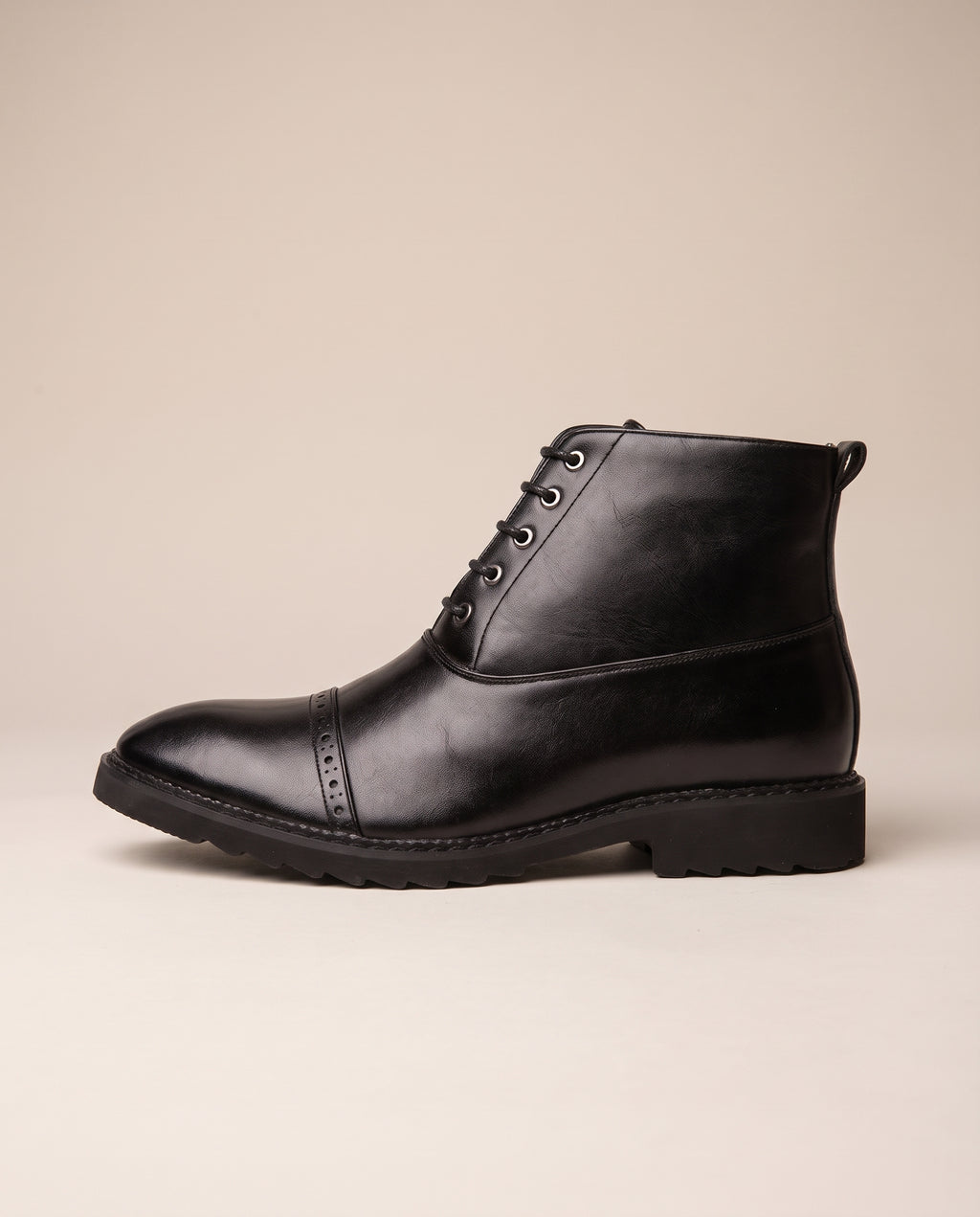 Repère | Men's Leather Lace-Up Boots Smart Casual Round-Toe Boots