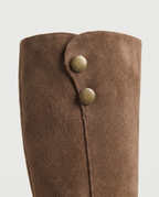 Margaux | Women's Faux Suede Knee High Boots Block-Heel Riding Boots