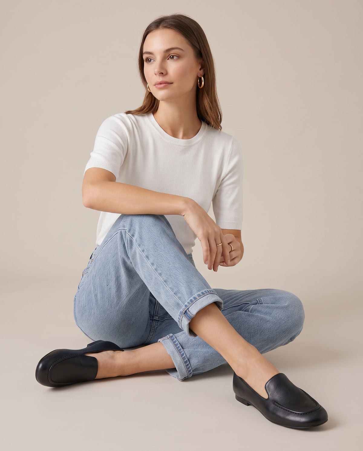 Mirabelle | Women's Faux Leather Loafers Retro Round-Toe Slip-On Shoes