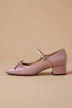 Ondine | Women's Classic Mary Jane Block Heel Pumps – Square Toe, Slip-On, Vegan Leather Halloway Reed