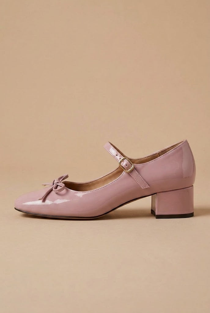 Ondine | Women's Classic Mary Jane Block Heel Pumps – Square Toe, Slip-On, Vegan Leather Halloway Reed