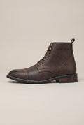 Bastion | Retro Lace-Up Martin Boots Men's Round Toe Wedge Work Boots