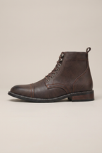 Bastion | Retro Lace-Up Martin Boots Men's Round Toe Wedge Work Boots