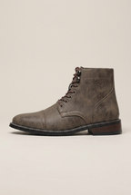 Bastion | Retro Lace-Up Martin Boots Men's Round Toe Wedge Work Boots