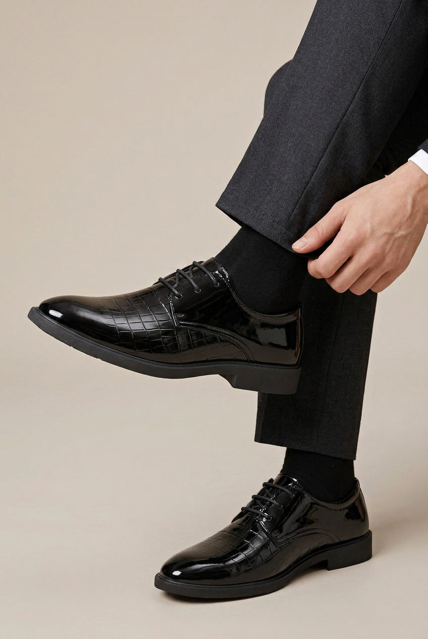 Facette | Men's Genuine Leather Shoes Business-Casual Low-Top Waterproof Dress Shoes