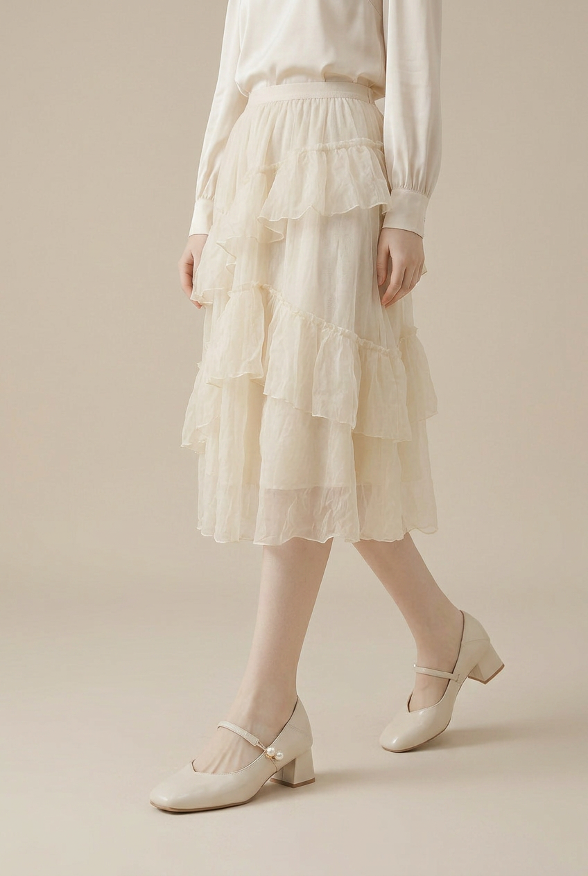 Ondine | Women's Mary Jane Shoes Square-Toe Block-Heel Buckle-Strap Leather Heels