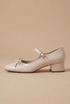 Ondine | Women's Classic Mary Jane Block Heel Pumps – Square Toe, Slip-On, Vegan Leather Halloway Reed