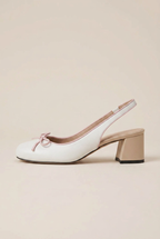 Women's Bow-Detail Mary Jane Shoes – Round Toe, Block Heel, Elastic Slip-On Pumps Halloway Reed