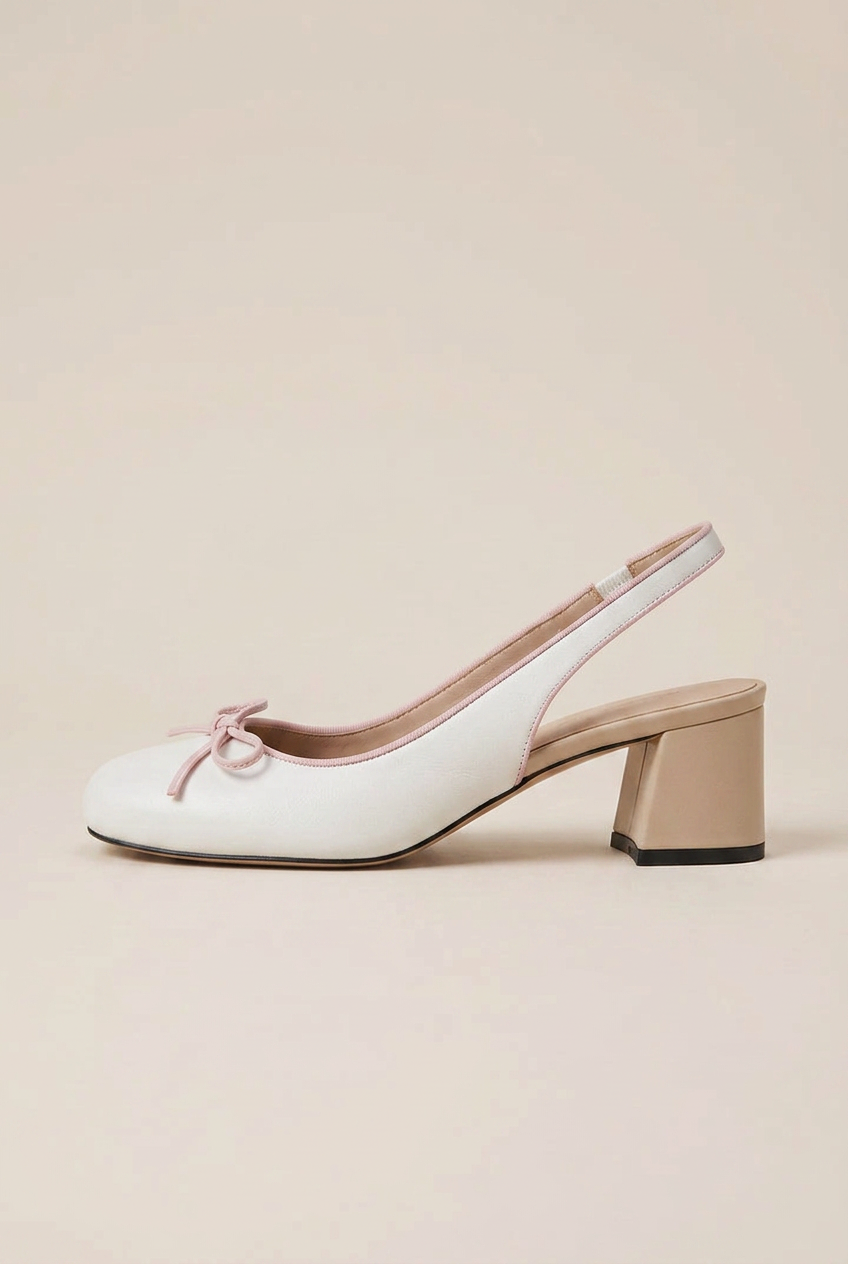 Women's Bow-Detail Mary Jane Shoes – Round Toe, Block Heel, Elastic Slip-On Pumps Halloway Reed