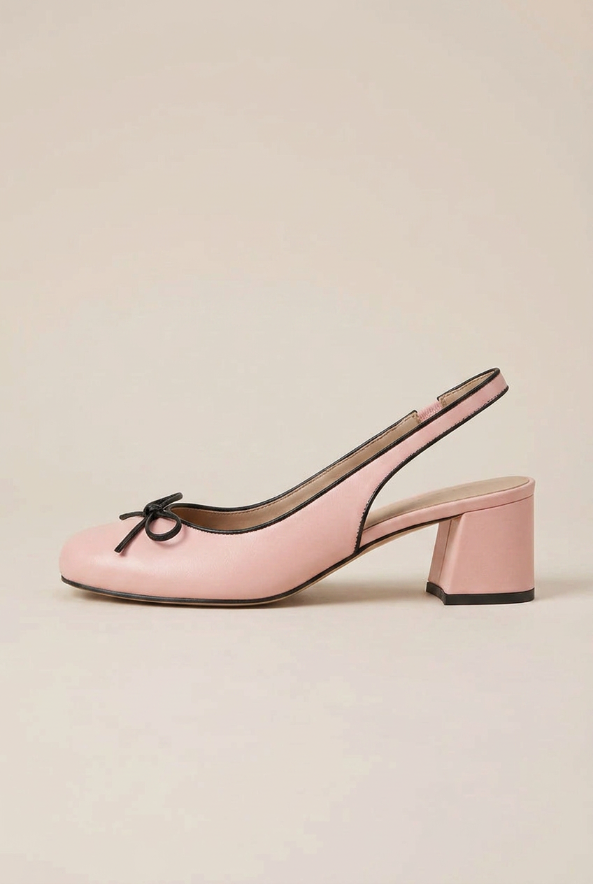 Women's Bow-Detail Mary Jane Shoes – Round Toe, Block Heel, Elastic Slip-On Pumps Halloway Reed