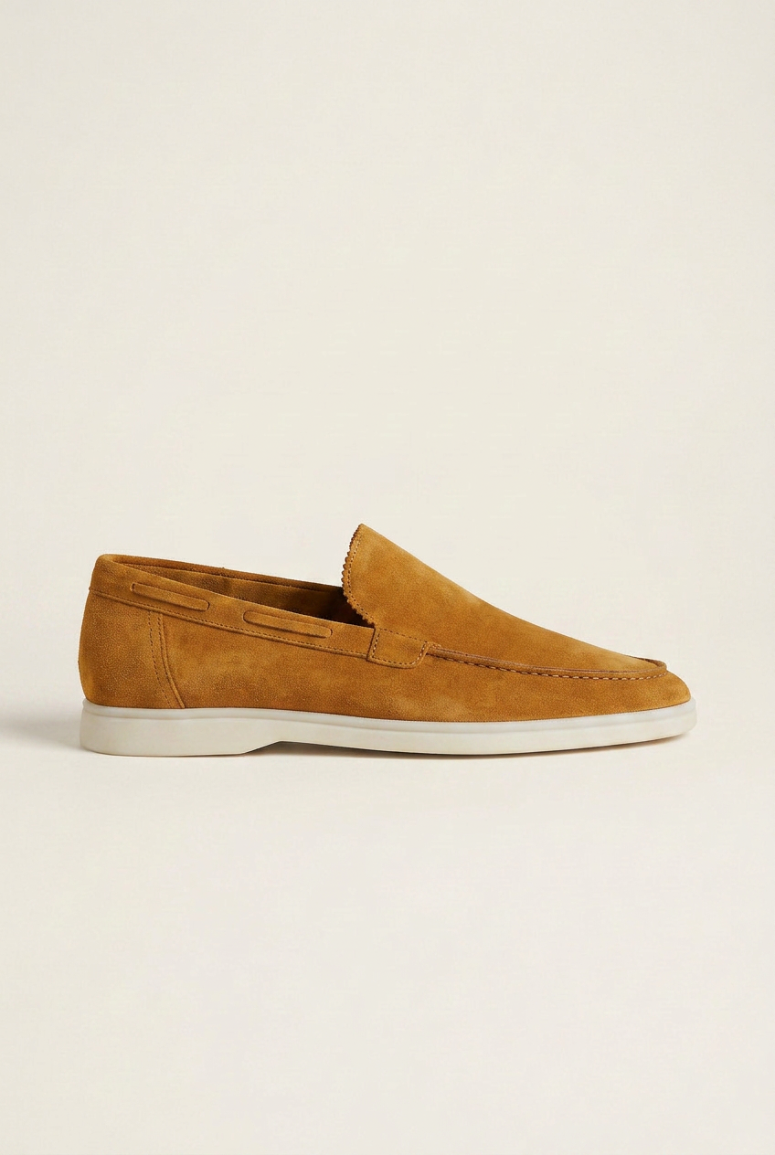 Repere | Men's Suede Driving Loafers Slip-On Flats Casual Moccasin Shoes