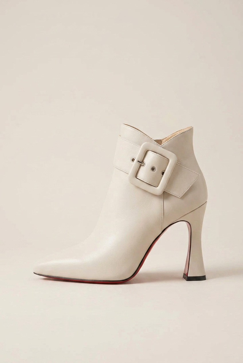 Women's Stiletto Booties - Pointed Toe Side Zipper Microfiber Heels Halloway Reed