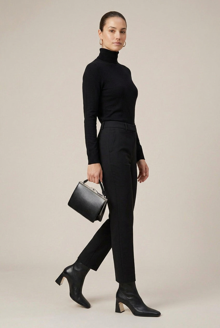 Seraphine | Square Toe Thick Heel Chelsea Boots French Maillard Stretch Ankle Boots