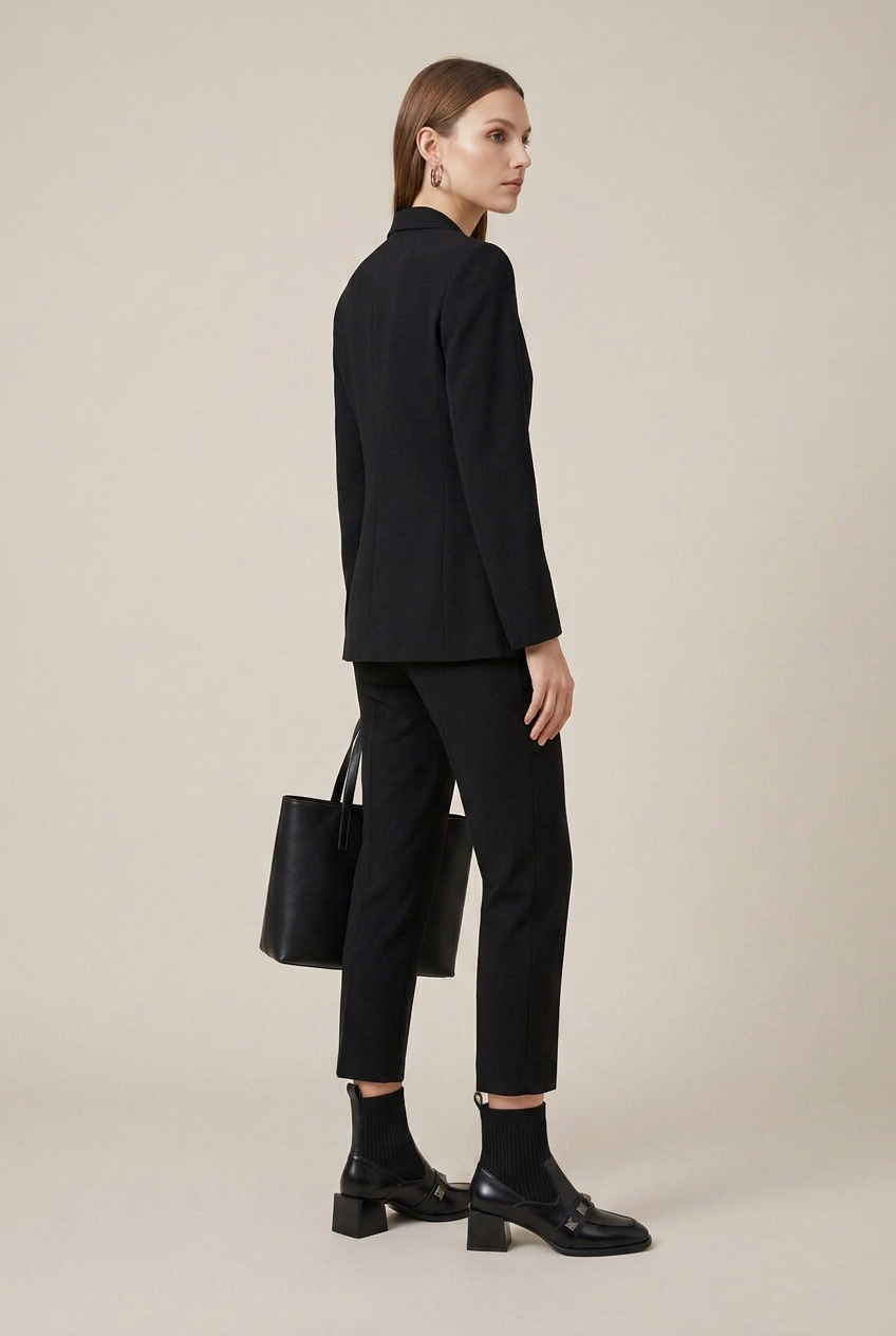 Constance | Square Toe Mid Heel Martin Boots Microfiber Fleece-Lined Ankle Boots