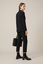 Constance | Square Toe Mid Heel Martin Boots Microfiber Fleece-Lined Ankle Boots