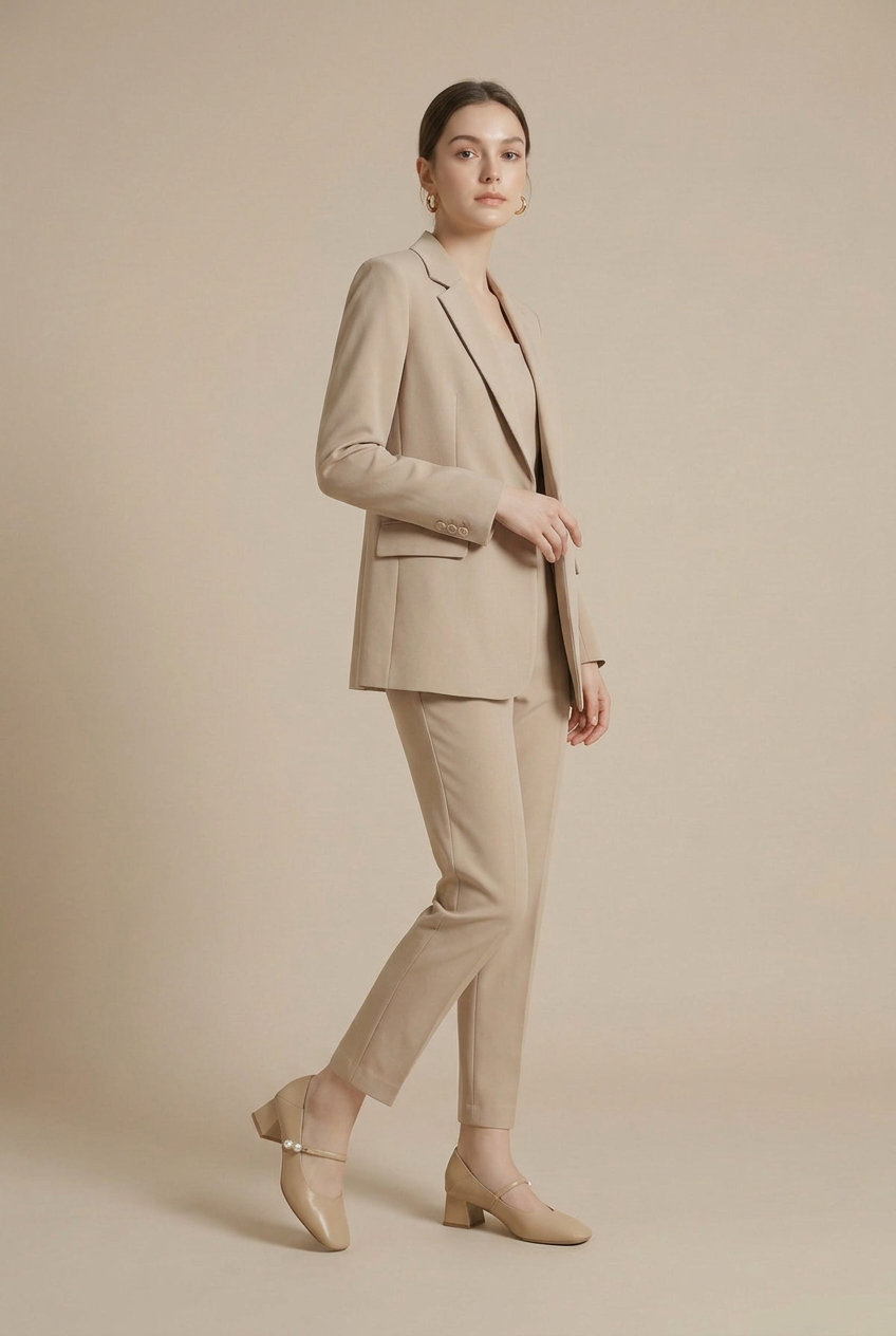 Ondine | Women's Mary Jane Shoes Square-Toe 5cm Block-Heel Buckle-Strap Leather Heels