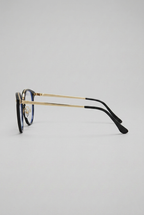 Lumen | Retro Blue Light Glasses Round Frame Metal Rivet Unisex Lightweight