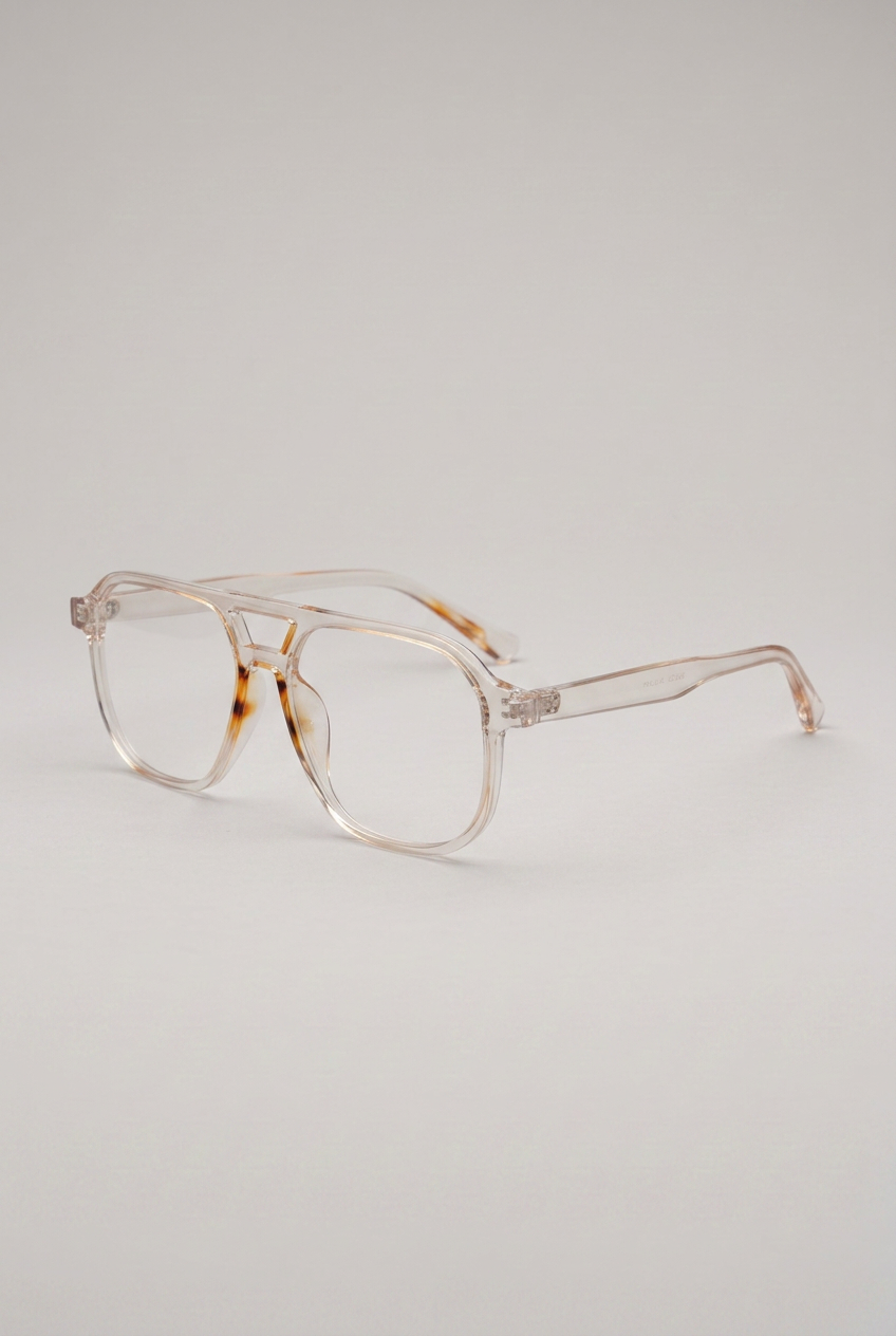 Lumen | Fashion Double-Beam Anti Blue Light Glasses Square Full-Frame Anti-Eye-Strain Computer Glasses
