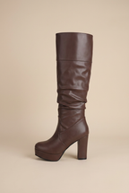 Reine | High Heel Platform Long Boots Knee-High Fleece-Lined Tall Boots