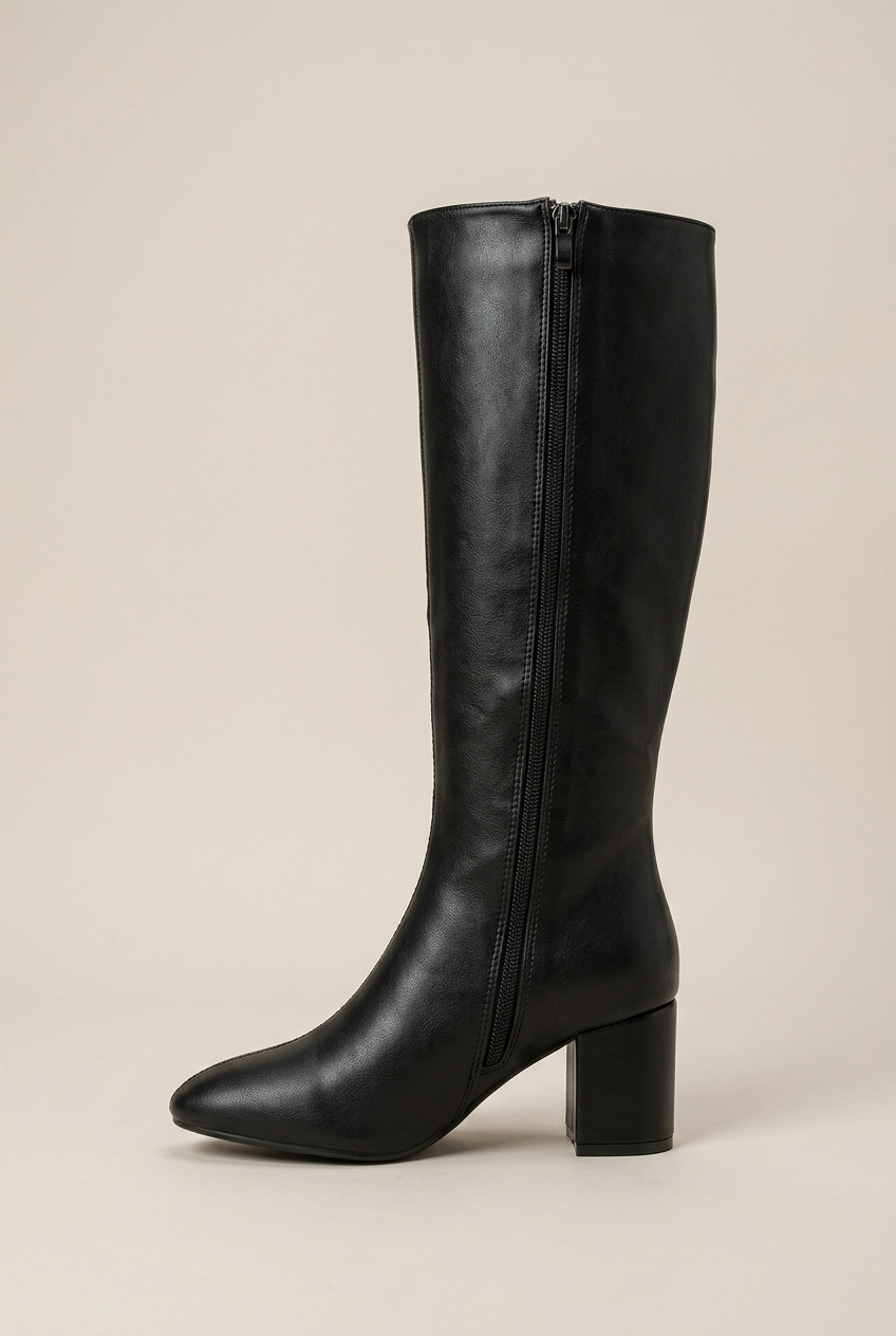 Ondine | High Heel Below-Knee Boots Square Toe Thick Heel Tall Boots