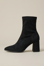 Women's Skinny High Heel Boots – Elastic Stretch Fabric Side Zipper Fur-Lined Ankle Boots Halloway Reed