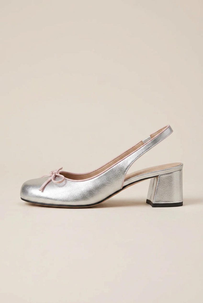 Women's Bow-Detail Mary Jane Shoes – Round Toe, Block Heel, Elastic Slip-On Pumps Halloway Reed