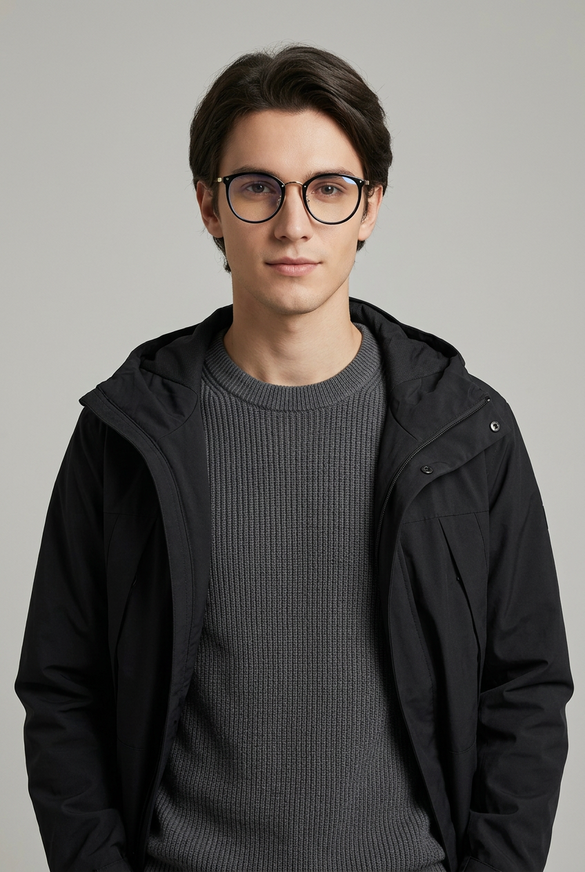 Lumen | Retro Blue Light Glasses Round Frame Metal Rivet Unisex Lightweight