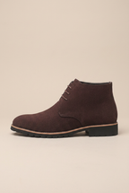 Facette | Pointed Toe Lace-Up Martin Boots Men's Low Heel Chelsea Ankle Boots