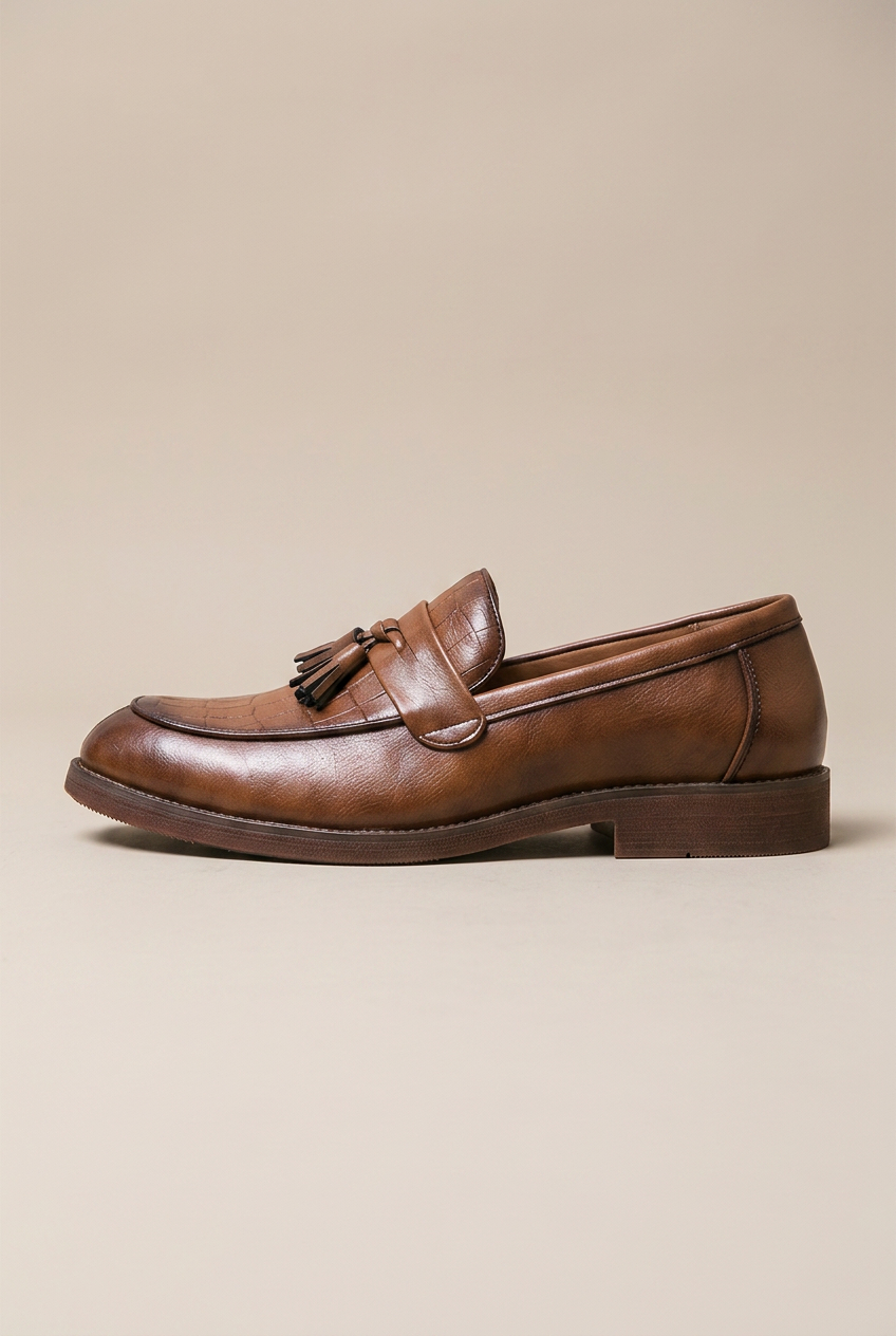 Facette | Men's Leather Shoes Casual Low-Top Round-Toe Spring Leisure Business-Casual Shoes