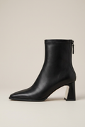 Seraphine | Square Toe Thick Heel Chelsea Boots French Maillard Stretch Ankle Boots