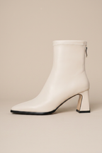 Seraphine | Square Toe Thick Heel Chelsea Boots French Maillard Stretch Ankle Boots