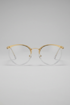 Lumen | Retro Blue Light Glasses Round Frame Metal Rivet Unisex Lightweight