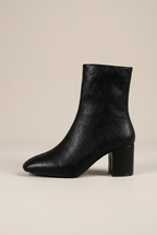 Ondine | High Heel Mid-Calf Boots Square Toe Thick Heel Ankle Boots