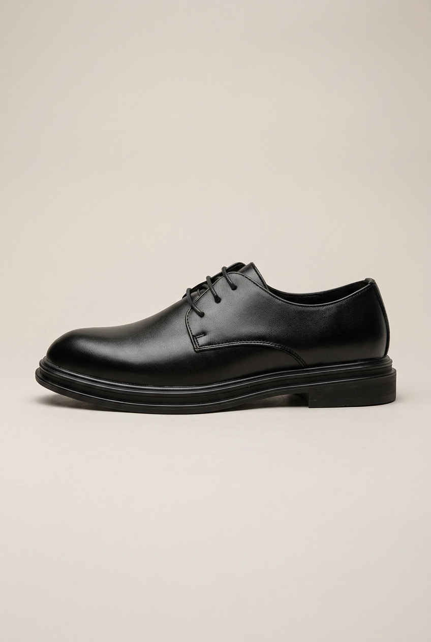 Ombre | Pointed Toe Leather Shoes Sleek Black Formal Slip-On Lightweight