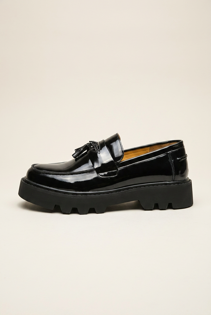Bastion | Men's Tassel Loafers Slip-On Platform Dress Shoes Business Casual