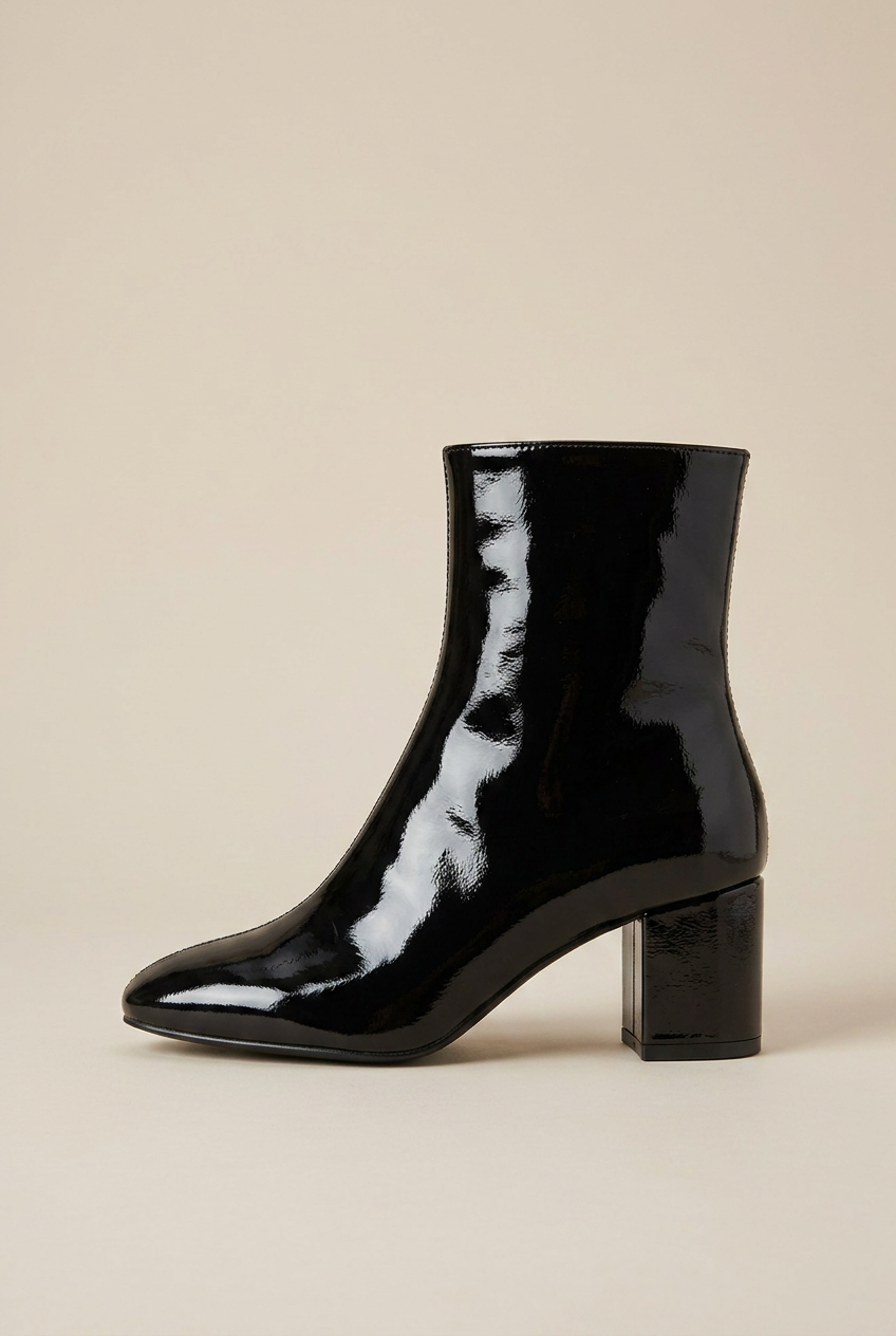 Ondine | High Heel Mid-Calf Boots Square Toe Thick Heel Ankle Boots