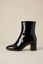 Ondine | High Heel Mid-Calf Boots Square Toe Thick Heel Ankle Boots