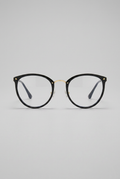Lumen | Retro Blue Light Glasses Round Frame Metal Rivet Unisex Lightweight