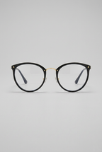 Lumen | Retro Blue Light Glasses Round Frame Metal Rivet Unisex Lightweight