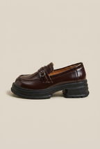 Margaux | Women's Retro Slip-On Loafers Thick Sole Round-Toe British Vintage Shoes