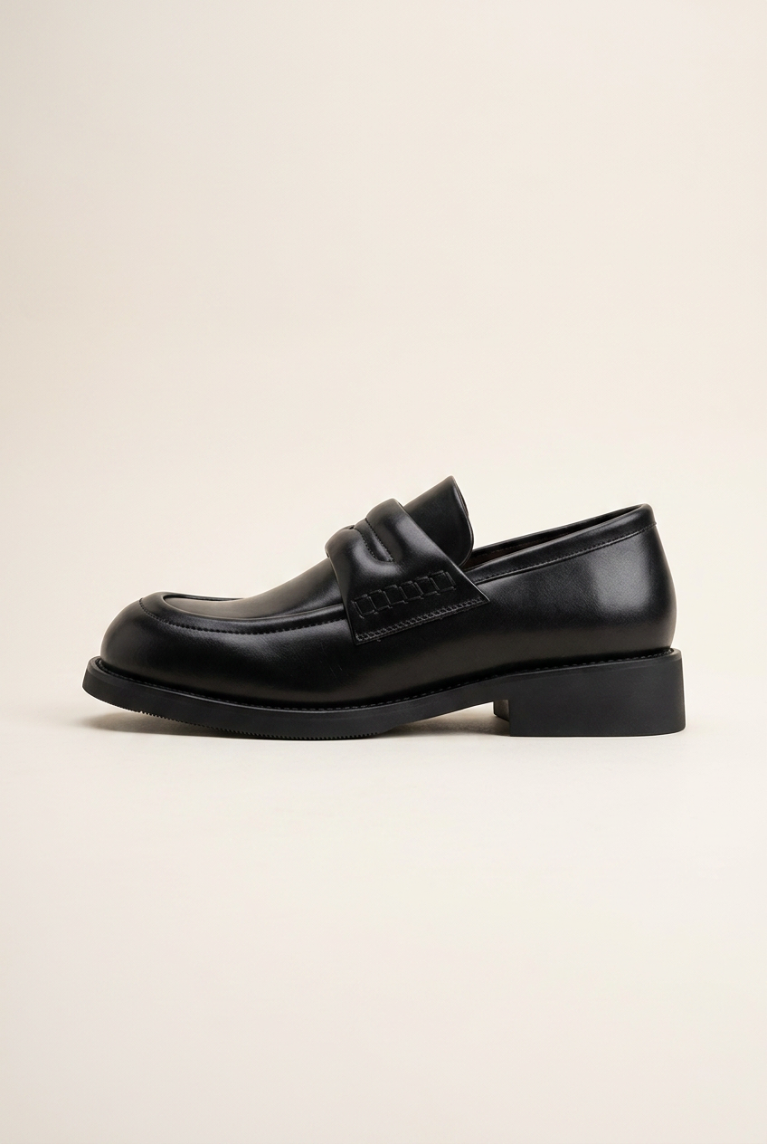 Racine | Men's Genuine Leather Loafers Slip-On Square Toe Casual Shoes