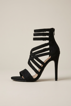 Reine | Women's Strappy Stiletto Sandals Cut-Out Wrap-Around High-Heel Evening Dress Sandals